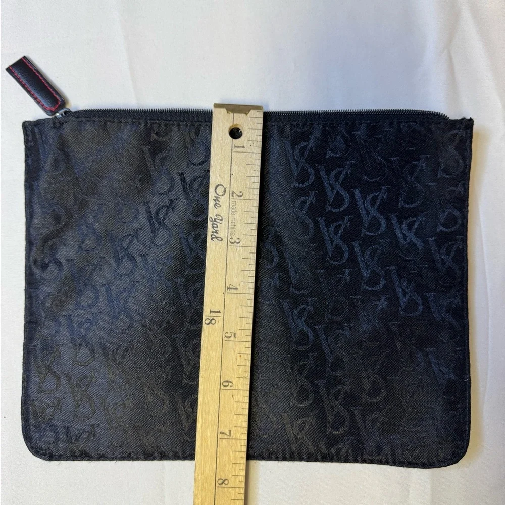 Victoria's‎ Secret Black Cosmetic Bag with Embossed Design